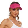 Komorebi Hot Pink Visor Sun Visors for Women Sun Visor Hats with UV Protection Adjustable Tennis Visor Sun Running Hats Hot Pink One Size