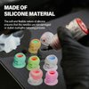 OZER Tattoo Ink Cups with Stable Base and 200pcs Tattoo Ink Cup Skull Disposable Silicone Tattoo Pigment Cup Pink