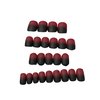 MERVF Square Press on Nails Short Fake Nails Black Red French Tip Squoval Acrylic Nails Ombre Glue on Nails Dark 24pcs Matte False Nails Halloween
