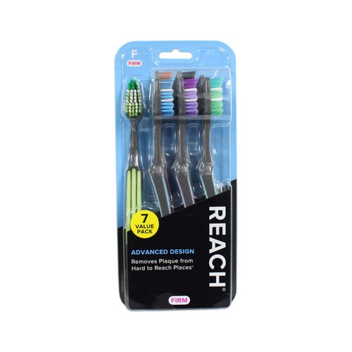 REACH Advanced Design Adult Toothbrush, Firm, 7 Count