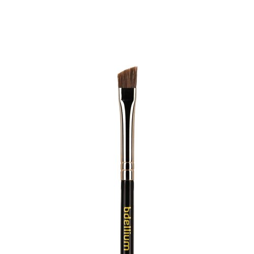 Bdellium Tools Professional Makeup Brush - Maestro Series 763 Angled Brow - With Soft Synthetic Fibers, For Defining Eyebrows (Black, 1pc)