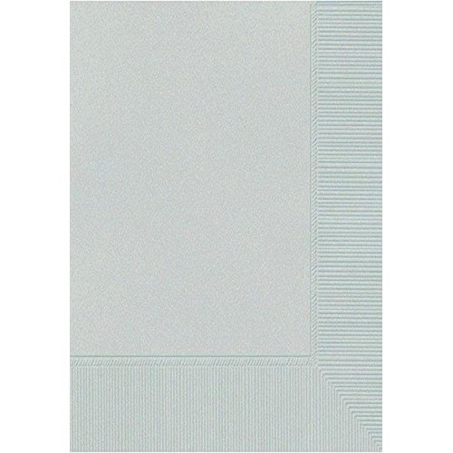 Silver 3-Ply Beverage Napkins | Pack of 20 | Party Supply
