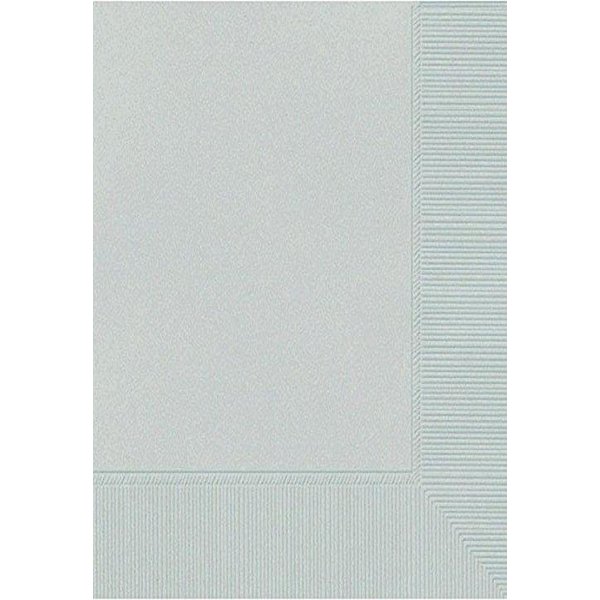 Silver 3-Ply Beverage Napkins | Pack of 20 | Party Supply