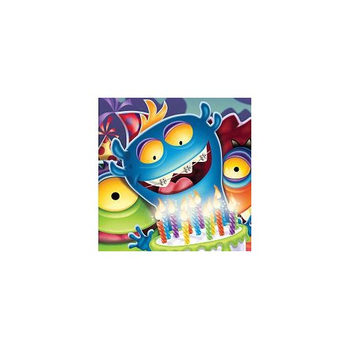 Monster Mania 3-Ply Beverage Napkins 16 Per Pack