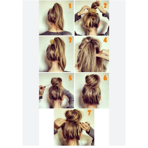 Pia Beauty Hair Donut Bun Maker, Ring Style Bun, Hair Increase Doughnut Shaper for Thick/long or short/thin Hair (medium size 3.5 Inch/Black)