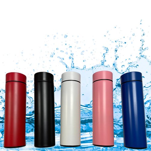 Insulated Water Bottle with temperature Display (Red)