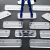 WinnerWhy 100 Pcs Action Figure Stand Clear Display Feet Stands with Peg Stand Base Action Figure Accessories Assembly Figure Stand Fit for Most 6 Inch Figures (Square)