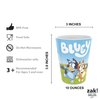 Zak Designs Bluey Kids Dinnerware Set Includes Plate, Bowl, Tumbler, Water Bottle, and Utensil Tableware, Made of Durable Material and Perfect for Kids (6 Piece Gift Set, Non-BPA)