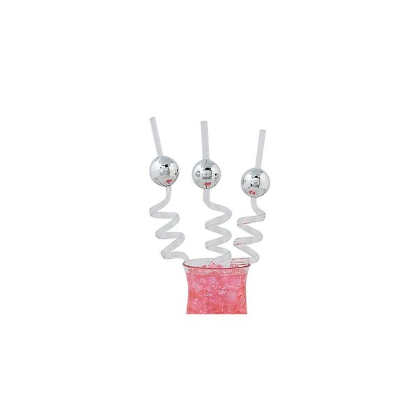 Fun Express Disco Ball Silly Straws - 12 Pc