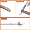Zertone Straight Razor Shaving Kit with Horn Scale - Straight Razors for Men, Sharp 440C Stainless Steel Blade Straight Edge Razor, Includes Stropping Cloth and Brush