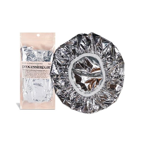 Kitsch Aluminum Foil Hair Heat Cap for Deep Conditioning - Reusable Heating Cap for Deep Conditioner, Tin Foil Hat & Deep Conditioning Heat Cap for Hair Treatments, Processing Cap for Hair, Foil Cap