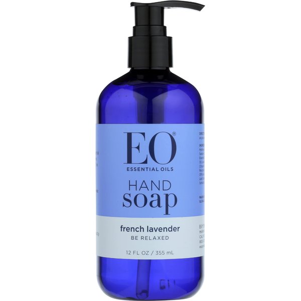 EO Be Relaxed French Lavender Scent Hand Soap, Natural, Non GMO, 12 Fluid Ounce (Pack Of 1)