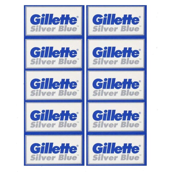 50 Silver Blue Double Edge Razor Stainless Blades Made in Russia