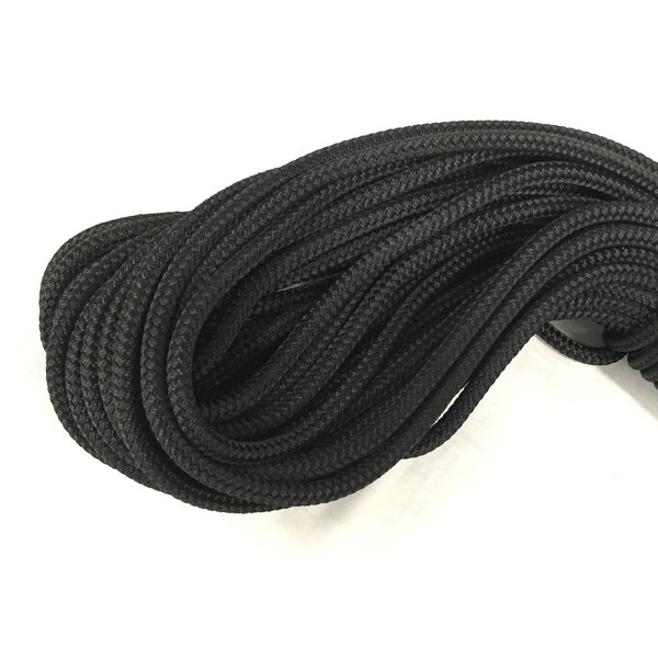 1/4 Inch by 100 Feet Black Double Braid Polyester Rope