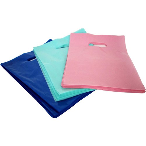 9x12 Glossy Merchandise , Retail Shopping Bags with Handle, Gift Bags, Best Colors-Royal Blue, Pink and Teal. Small Size. Environmentally Responsible 100% Recyclable,150 Pack. Mr.Lordbag
