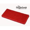 THE SIMPLE SCRUB Tile + Mop Brush Cleaning Pads Refill | Clean Bathroom Tile, Kitchen, Hard to Reach Places | Medium Abrasion for Grout + Bathtub | Red, 5 Pack