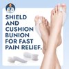 Dr. Frederick's Original Bunion Pad & Spacer - 4pcs - Temporary Bunion Corrector - Toe Separator - Soft Gel Cushion - Bunion Shield - Wear with Shoes - Fast Bunion Pain Relief for Women & Men