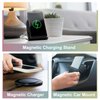 uxcell 3Pcs Magnetic Adapter Ring, Universal Magnetic Wireless Charger Conversion Kit Sparkle Magnetic Metal Ring Adhesive Sticker Ring for Phone Case, White