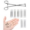 Vsnnsns Septum Forceps Clamp Pliers for Nose Rings Septum Piercing Forceps with 10G 12G 13G 14G 16G 18G 20G Piercing Needles 316L Surgical Stainless Steel Body Piercing Tools Kit 25Pcs