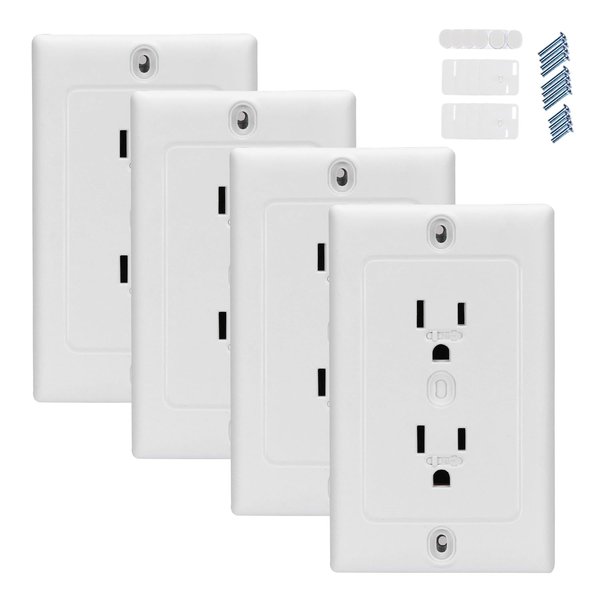 Outlet Covers Baby Proofing, 4 Pack Safety Manually Closing Plug Covers Baby Proofing for Safe Home, Child Proof Outlet Covers for Power Outlets