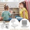 1 Set Miniature Computer Wood Mini Office Desk Toys Mini Office Desk for Crafts Tiny House Computer Model Miniature Office Ornament for Kids Doll House(White)