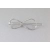 Silver infinity barrette outline shape metal hair clip barrette gold shiny clip