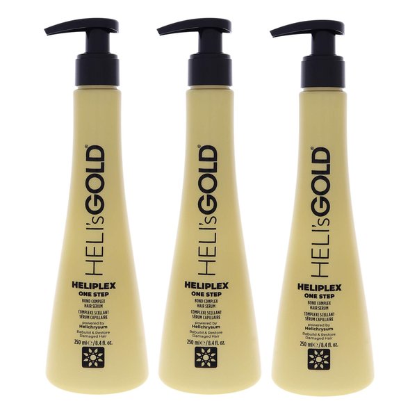 Helis Gold Heliplex One Step Hair Serum for Unisex - 8.4 oz Serum - Pack of 3