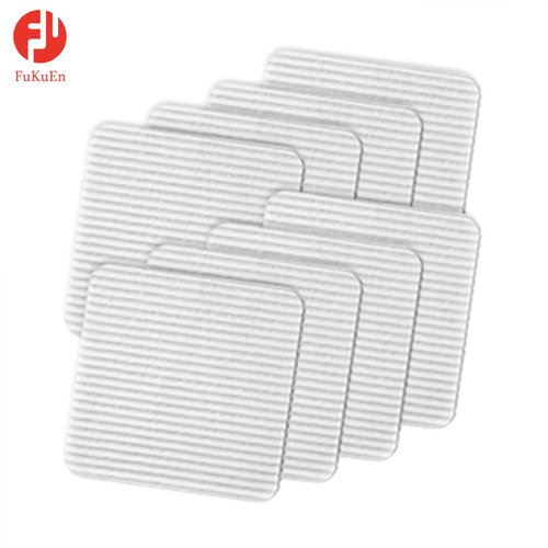 FuKuEn Anti Slip Rug Pad Grippers for Carpet Vacuum Technology Carpet Gripper for Hardwood Floors Anti Curling Carpet Grips Washable Non Slip Carpet Pad 10x10cm 8 Pieces