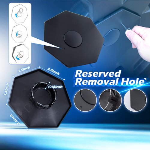 VAWIT Wheel Hub Center Caps for Te-SLA Cybertruck, Full Coverage Snap Removable Design Rustproof, Black, Pack of 4