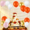 Pink Orange Balloon, Pink White Latex Party Balloons Metallic Gold Balloon For Girls Birthday Party Baby party Shower Weddding Graduation Decoration Party Supplies