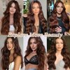 SilkStrands Halo Hair Extensions 24 Inch Invisible Wire Hair Extensions with Adjustable 4 Secure Clips on Soft Transparent Lace Light Brown Hair Extensions Natural Long Wavy Hair Extensions for Women