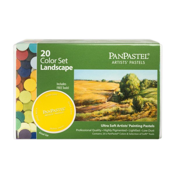 PanPastel 30202 Ultra Soft Artist Pastel 20 Color Set - Landscape w/Sofft Tools