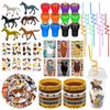 122 Pcs Horse Party Favors, Farmhouse Pony Party Supplies with Cup Straw Tattoo Sticker Goodie Bags Fillers Treat Bag Gifts Classroom Rewards for Cowboy Pinatas Western Horses Birthday Party(Horse)