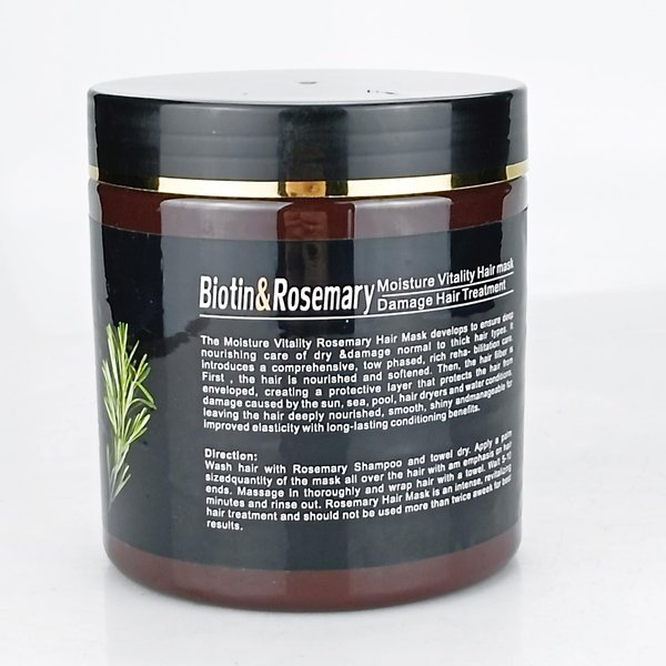NABKA Rosemary Hair Mask for Thickening Growth, 16.9 Ounce, Paraben & Sulfate Free, Biotin Infused