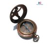 Antique Push Button Brass Sundial Compass Outdoor Navigation Directional Nautical Housewarming Gifts