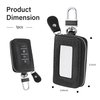 Car Key Fob Case for Replacing Old Key Fob Cover,Genuine Leather Car Key Case Holder with Key Ring & Keychain (Black)