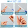 4 Pcs Glass Nail File Set Fingernail Files and Cuticle Pusher Double Sided Crystal Nail Files for Natural Nail Manicure Pedicure Nail Buffer Cuticle Trimmer Foot Callus Remover (Gradient Blue)