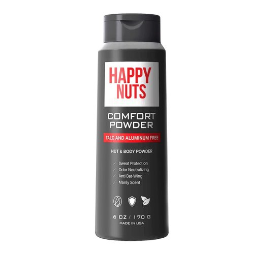 Happy Nuts Comfort Powder - Anti-Chafing, Sweat Defense & Odor Control for The Groin, Feet, and Body - Body Powder for Men (1 Pack, Original)