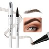 Eyebrow Pencil 4 Fork tip Design Stereoscopic Eye Makeup Eyebrow Makeup, Long Lasting, Waterproof and Smudge-proof Eyebrow Pen Dark Brown