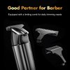 HTC Hair Clippers, Cordless Hair Cutting Kit with Titanium precision LED Display Adjustable Speeds Haircutting Clipper for Home Barber (black)