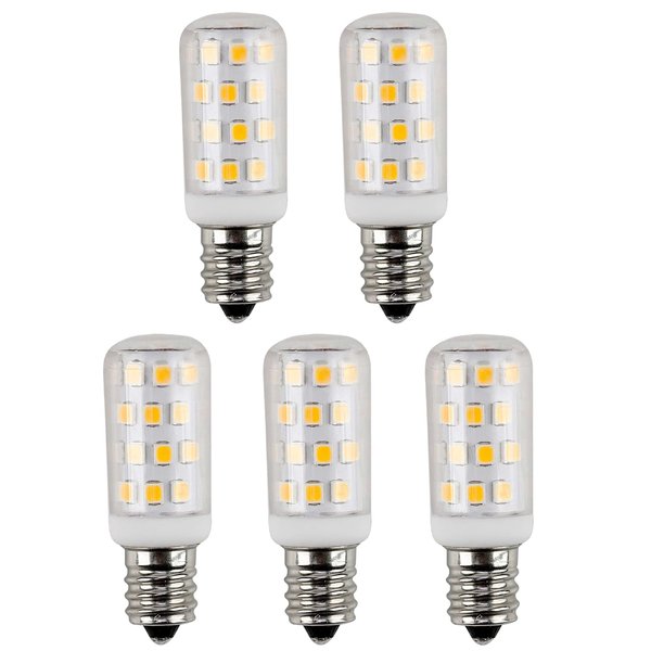 CBconcept UL Listed, E12 LED Candelabra Light Bulb, 5 Pack, 3 Watt, 320 Lumen, Pure White 6000K, 360 degree Beam Angle, 120 Volt 40W Equivalent,Halogen Incandescent Replacement Bulb Patented Designed