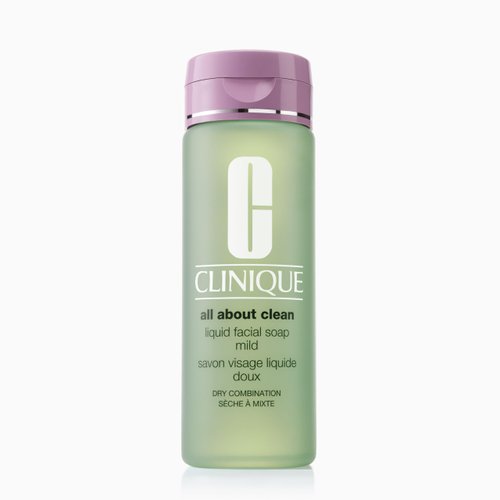 Clinique All About Clean Liquid Gentle Facial Cleanser Soap For Dry Combination Skin Types, Mild, Mild, 6.7 fl. oz.