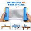 GSE Ping Pong Paddle Set, Portable Table Tennis Set with Retractable Ping Pong Net & Post, 2 Paddles & 3 Ping Pong Balls, Anywhere to-Go Ping Pong Game Set for Any Tables(Blue)