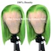 Lime Green Bob Wig Human Hair Lace Front Wigs 10 Inch 13x4 HD Lace Front Wigs Human Hair Pre Plucked Glueless Wigs Short Bob Wig Brazilian Virgin Human Hair Lace Front Wigs for Women 180% Density