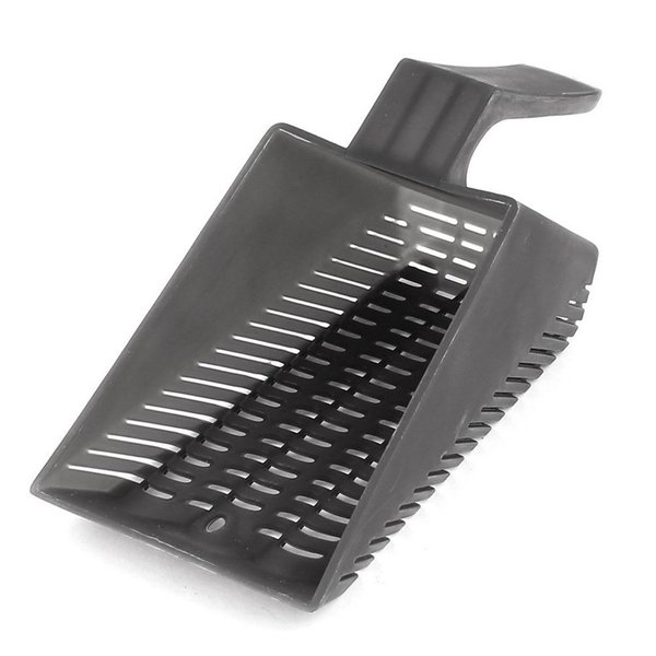 XMHF Aquarium Fish Tank Garden Sand Scraper Cleaning Pan Scoop Shovel Gray