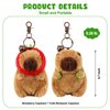 Ditucu 2 Pcs Capybara Plush Keychain Toys Kawaii Strawberry Turtle Capybara Stuffed Animals Dolls Pendant for Backpack Decoration Gift for Kids