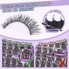 Lash Extension Kit for Beginners BM02 Eyelash Extension Kit 156pcs D Curl Flat Matte Lash Clusters Kit Natural and Soft Lash Kit Flat Band 8-18 Mixed Individual Lashes Kit Double Tips(FDset-BM02)