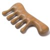 KLDSCP 2 Pack Loc Comb, Wide Tooth Comb Made with 100% Natural Sandalwood, Scalp Massager and Gua Sha, Anti-Static Hair Detangler Wooden Comb, Loc Styles for Unisex Use