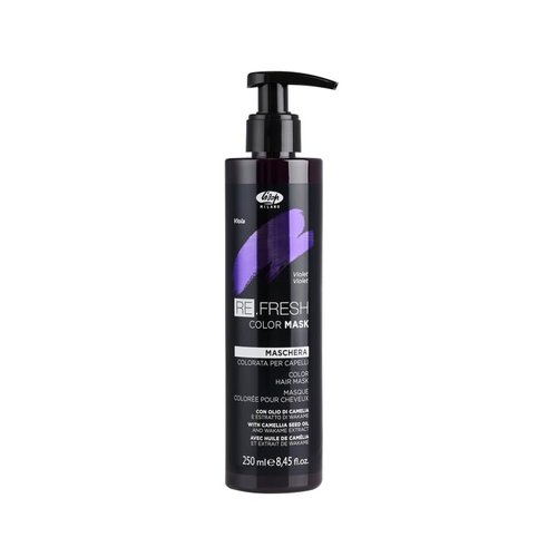 Lisap Refresh Camellia Oil Color Depositing Conditioner Mask, Gloss Treatment for Dry Damaged or Color Treated Hair, Treatment for Repair, 8.45 oz - Violet