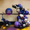 50PCS Blue Purple and Silver Balloons,12 inch Blue Purple and Silver Balloon Arch Kit Party Decorations,Suitable for Birthday Party Space Theme Decorations Baby Shower Supplies